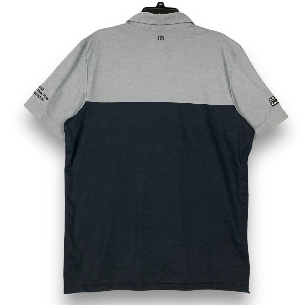 Travis Mathew Polo Shirt Mens XL Black Gray Short Sleeve Pima Cotton Poly Blend - Picture 10 of 13